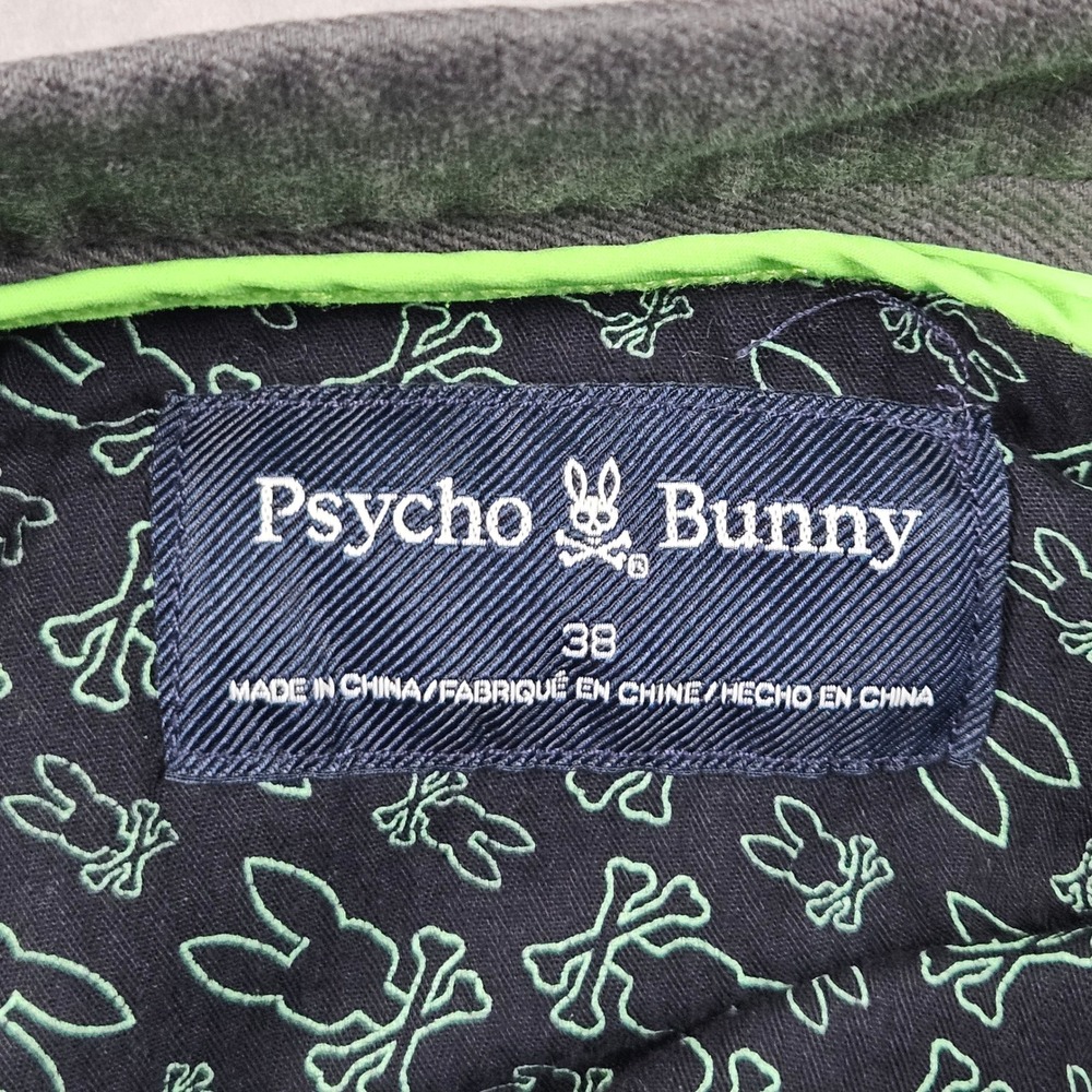 Psycho Bunny Hays Twill Pants Mens 38x30 Grey Cotton Rayon Stretch Trousers - Picture 5 of 14